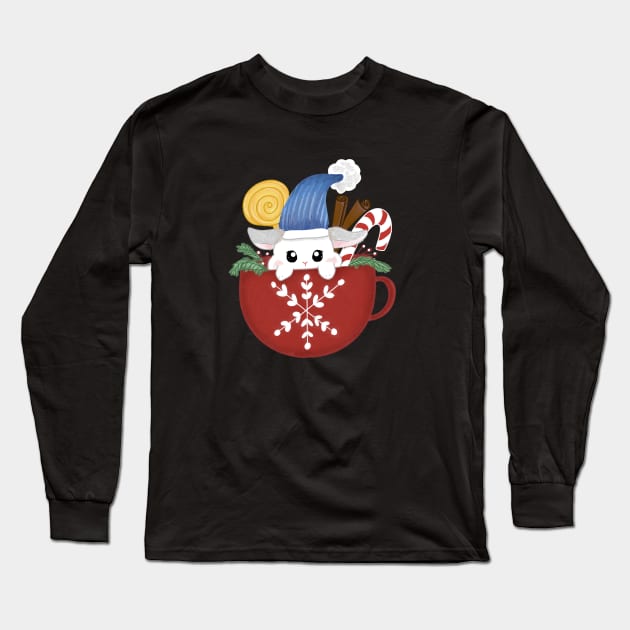 Claude in the christmas mug _ Bunniesmee Christmas Edition Long Sleeve T-Shirt by GambarGrace